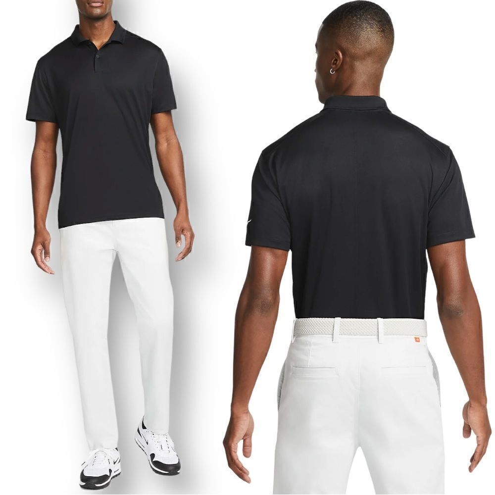 NIKE GOLF Dri Fit Men's BLACK SS Polo Shirt, Size XL